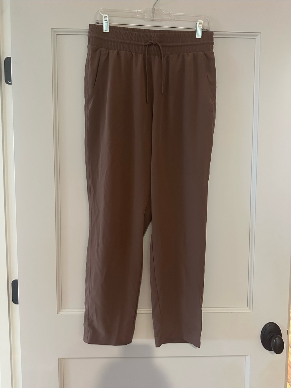 GAP Women's Taupe Straight-Leg Drawstring Pants